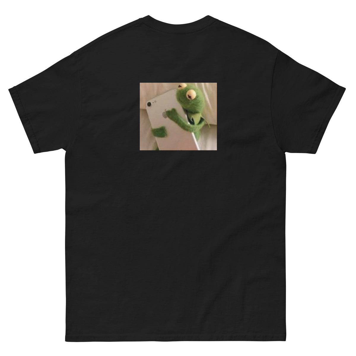 T-shirt Hug noir, dos, autre angle — Wackytee