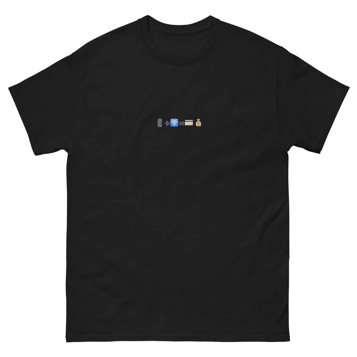 T-shirt Hustler noir, face avant — Wackytee