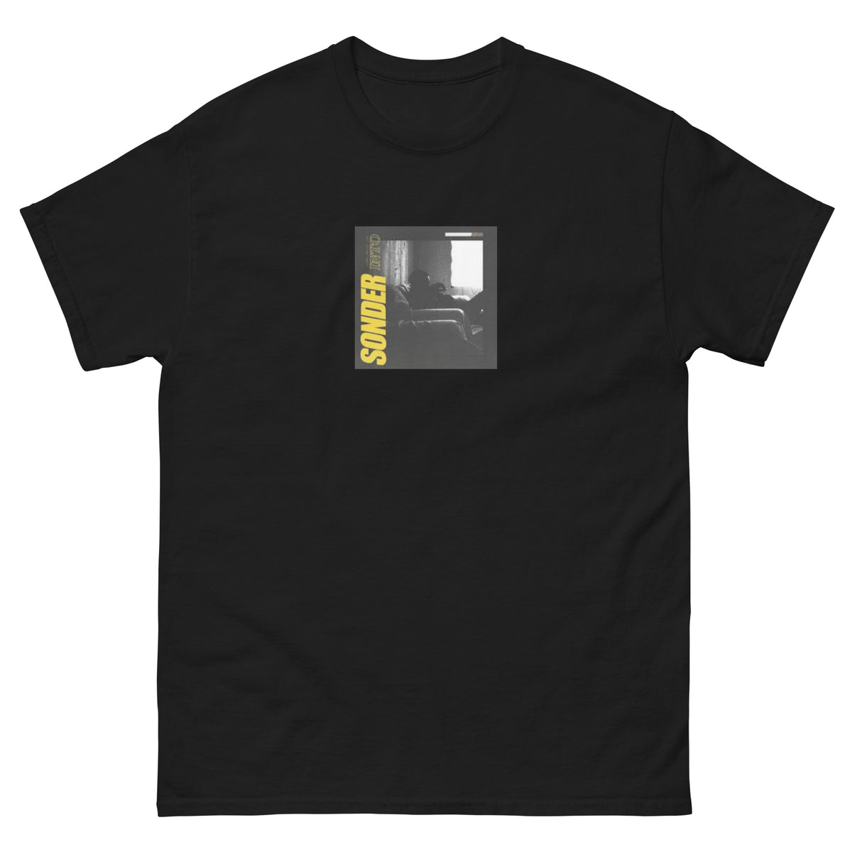 T-shirt Sonder noir, face avant — Wackytee