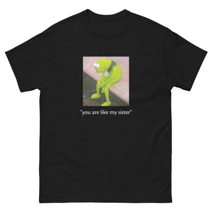 T-shirt Friendzone my sister noir, face avant — Wackytee