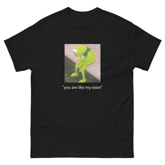 T-shirt Friendzone my sister noir, face avant — Wackytee