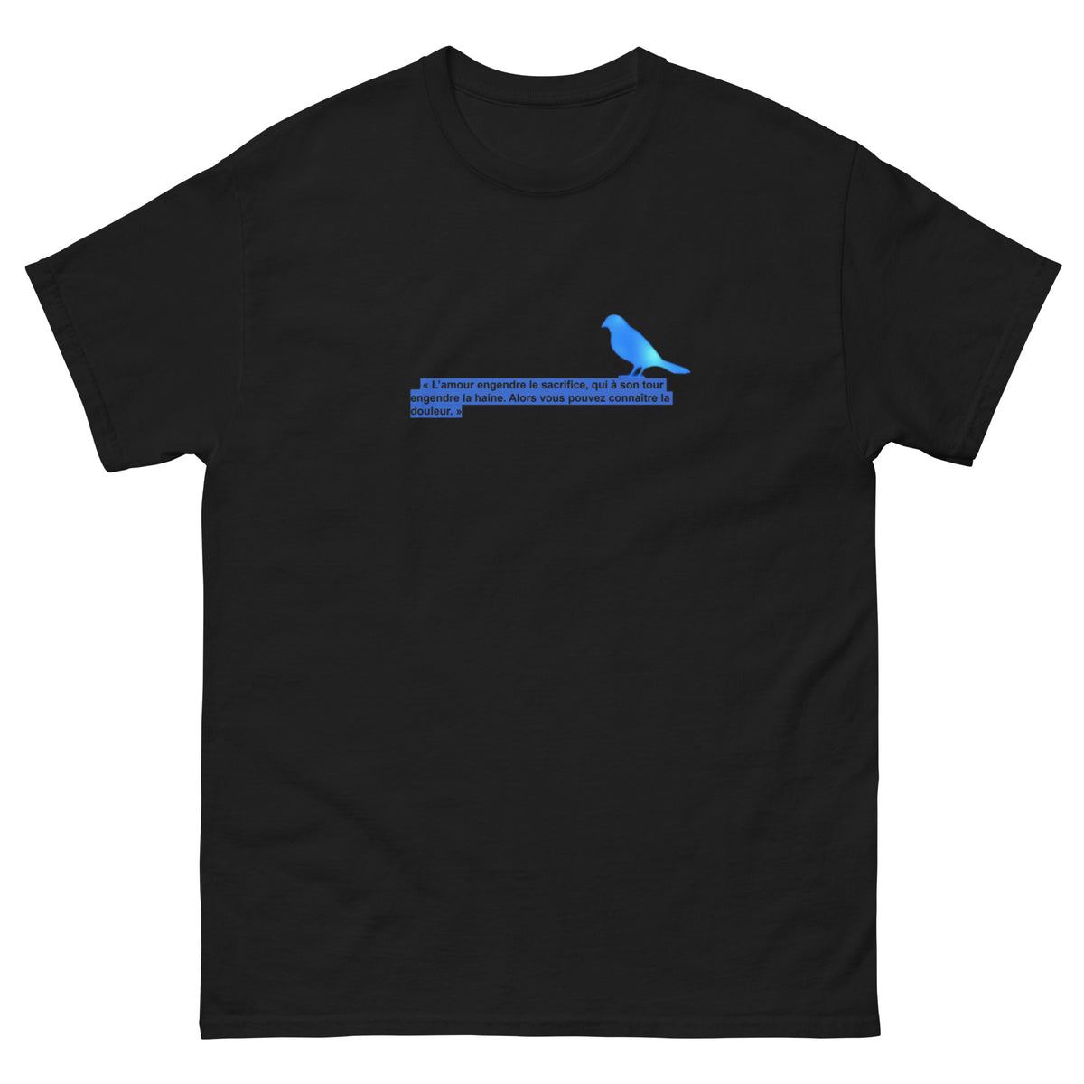 T-shirt Pain noir, face avant — Wackytee
