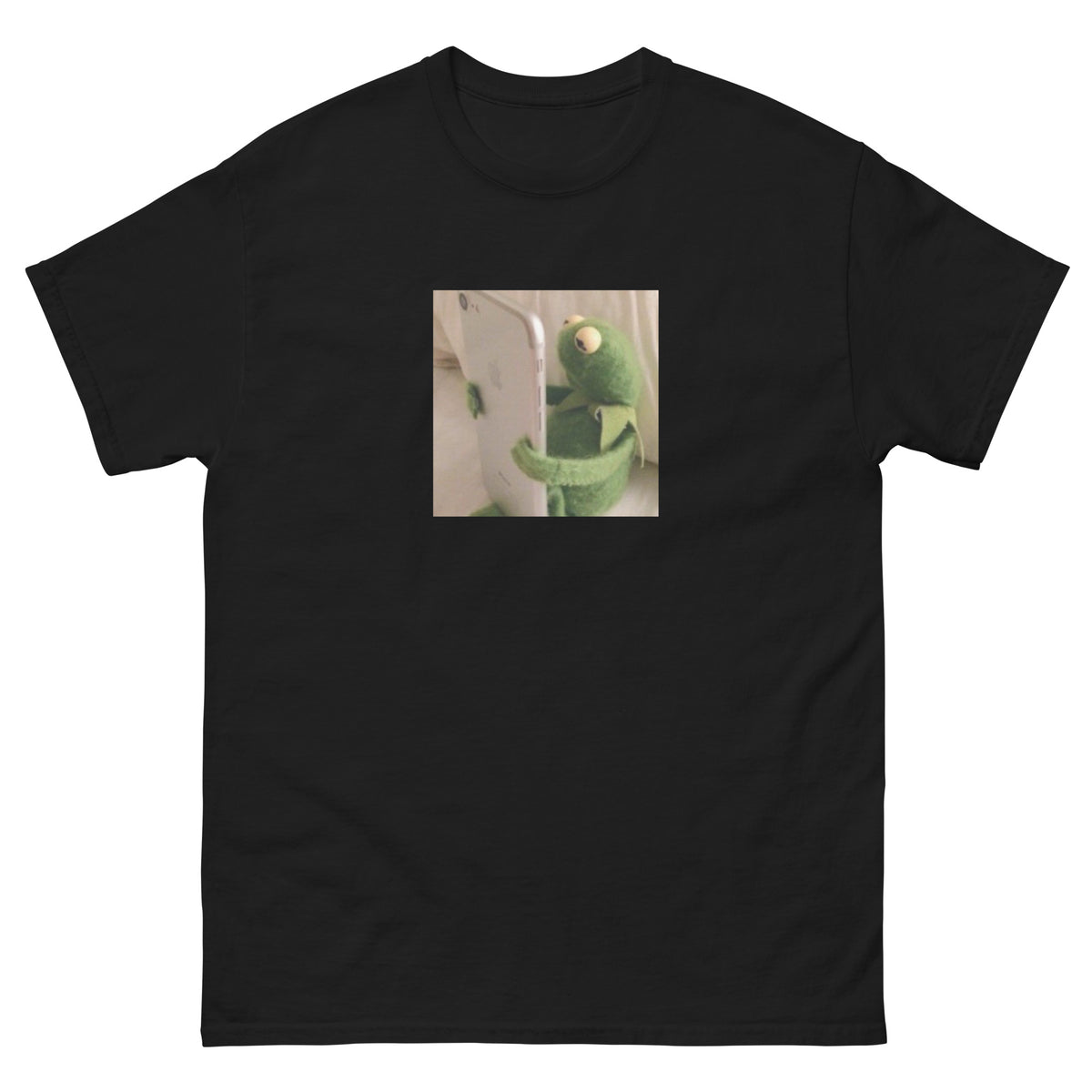 T-shirt Hug noir, face avant — Wackytee