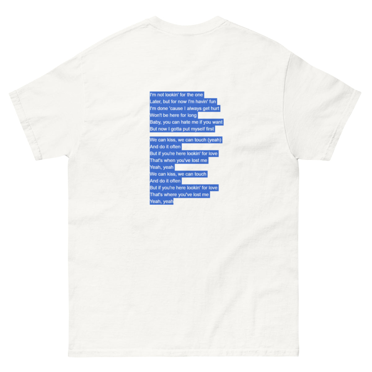 T-shirt Giveon blanc, dos — Wackytee