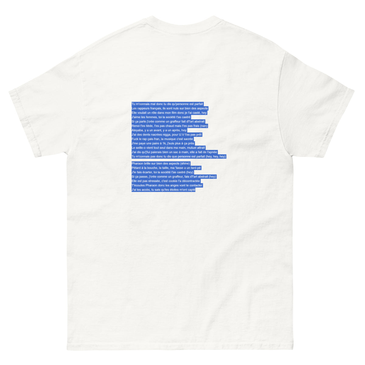 T-shirt Ateyaba blanc, dos — Wackytee