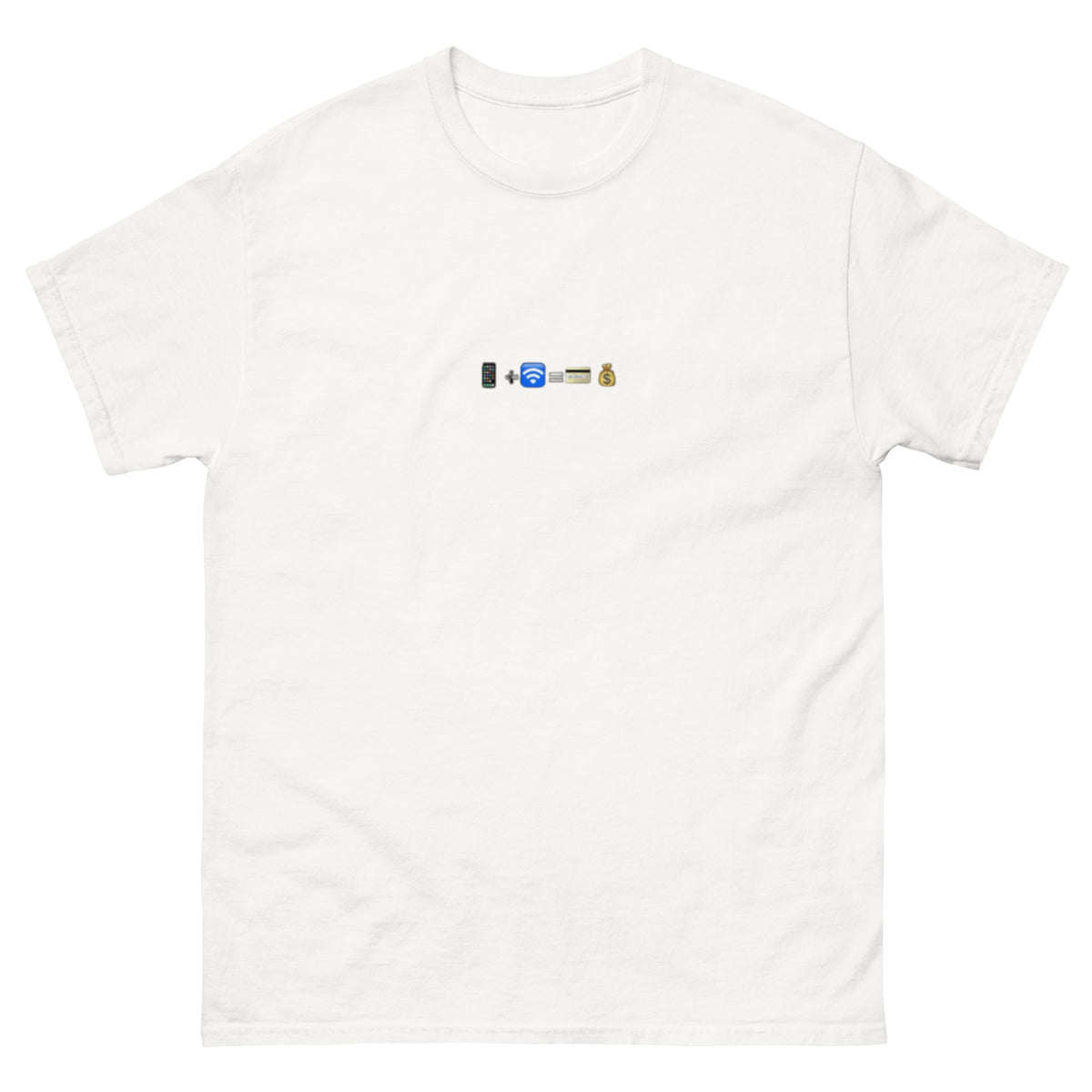 T-shirt Hustler blanc, face avant — Wackytee