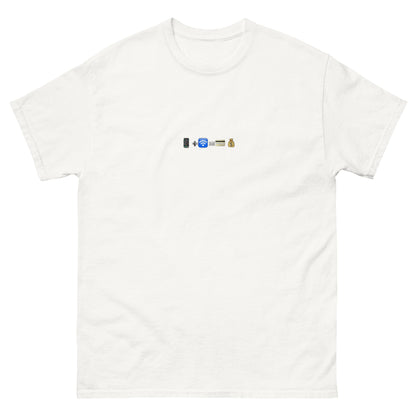 T-shirt Hustler blanc, face avant — Wackytee