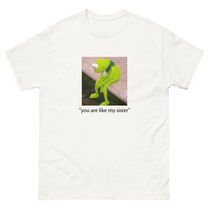 T-shirt Friendzone my sister blanc, face avant — Wackytee