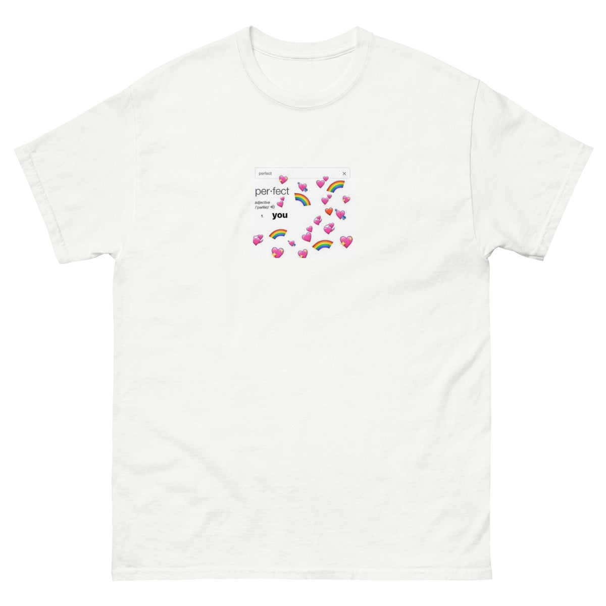 T-shirt Love blanc, face avant — Wackytee