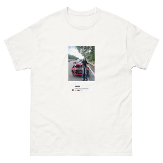T-shirt CrashGirl blanc, face avant — Wackytee