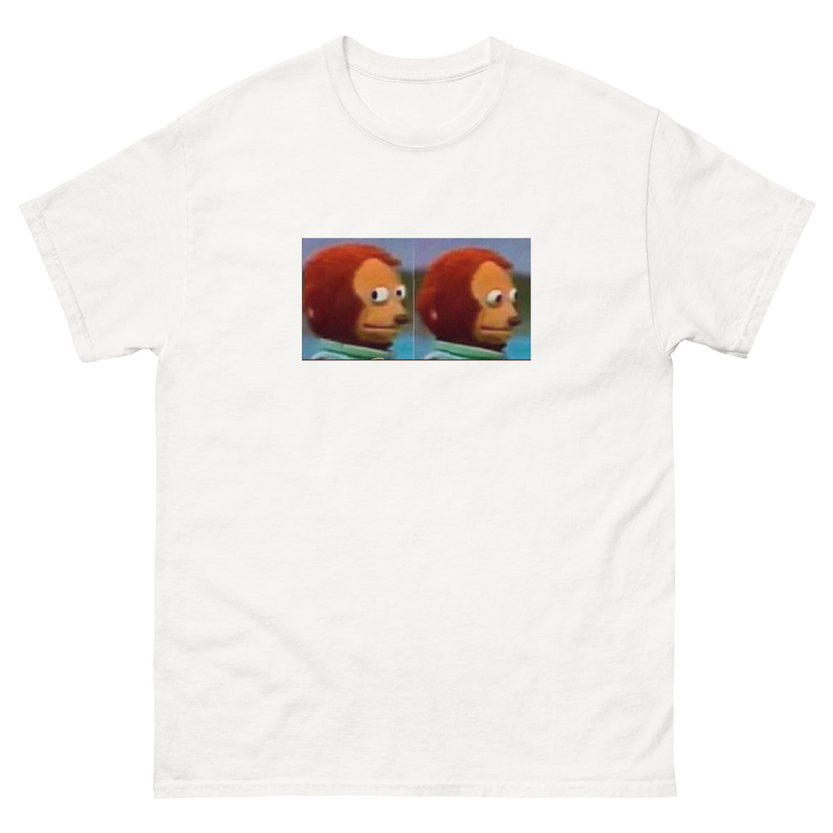 T-shirt Side-Eyes blanc, face avant — Wackytee