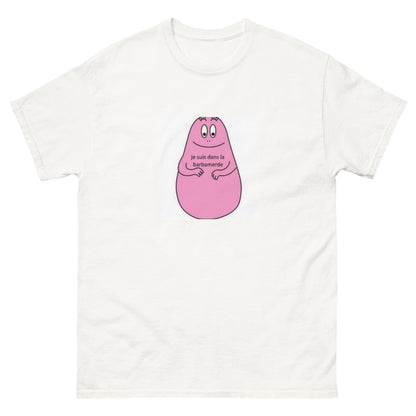 T-shirt Barbamerde blanc, face avant — Wackytee