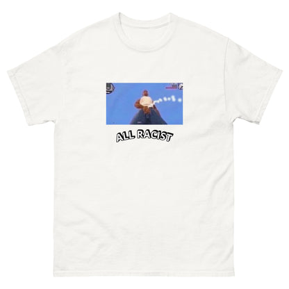 T-shirt Fuck All Racist blanc, face avant — Wackytee